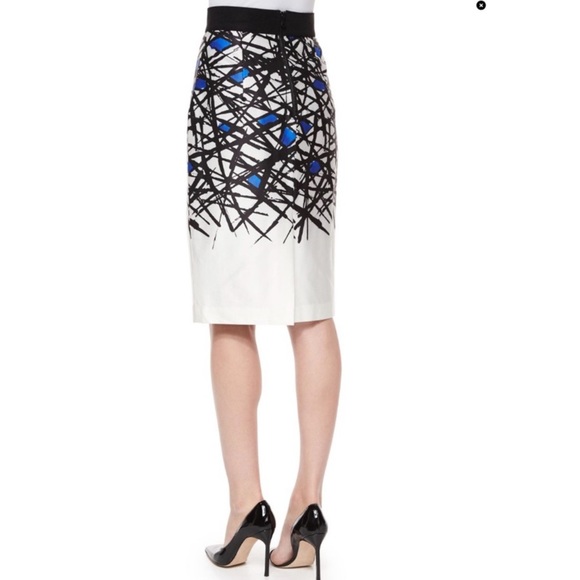 NWT Milly Signature Abstract-Prints Pencil Skirt - Picture 4 of 4